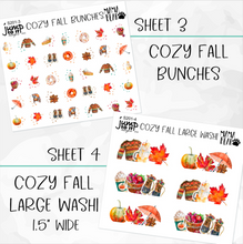 Load image into Gallery viewer, COZY FALL • Sticker Theme Collection • Washi, Swags, Tabs, Deco (T-201)