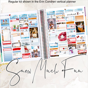 Snow Much Fun - weekly kit Erin Condren Vertical Horizontal, Happy Planner Classic, Mini & Big & Hobonichi Cousin