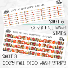 Load image into Gallery viewer, COZY FALL • Sticker Theme Collection • Washi, Swags, Tabs, Deco (T-201)
