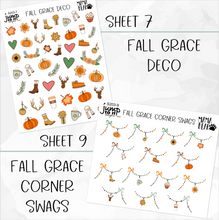 Load image into Gallery viewer, FALL GRACE • Sticker Theme Collection • Washi, Swags, Tabs, Deco (T-203)
