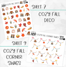 Load image into Gallery viewer, COZY FALL • Sticker Theme Collection • Washi, Swags, Tabs, Deco (T-201)