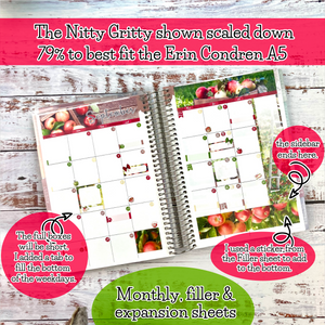 Change the PLANNER of The Nitty Gritty Monthly sheets Erin Condren A5 & 8.5"x11"