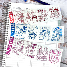 Load image into Gallery viewer, Foil - BURSTIES - Winter/Christmas stickers (F-117+)