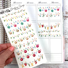 Load image into Gallery viewer, Holiday Christmas Ornament Swags sheet - planner stickers          (T-250-2)