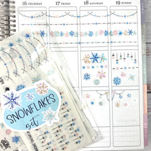 Load image into Gallery viewer, SNOWFLAKES • Sticker Theme Collection • Washi, Swags, Tabs, Deco (T-205)