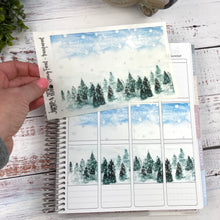 Load image into Gallery viewer, Snowy Forest - transparent full box stickers        (T-252-1)