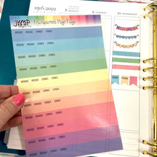 Load image into Gallery viewer, Transparent Dots, Tabs, Banners &amp; Page Flags Planner Stickers    T-102/103/104/105