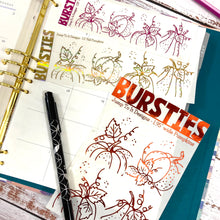 Load image into Gallery viewer, Foil - BURSTIES - Fall Leaves, Halloween &amp; Pumpkins stickers     (F114+)