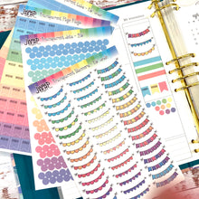 Load image into Gallery viewer, Transparent Dots, Tabs, Banners &amp; Page Flags Planner Stickers    T-102/103/104/105