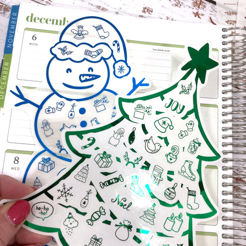 Foil - Christmas deco stickers  (F-120-2)
