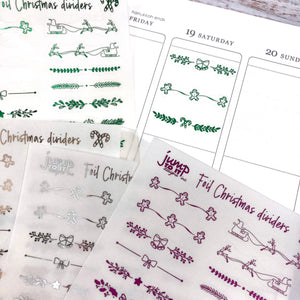 Foil - Dividers CHRISTMAS tabs   (F-128-4)