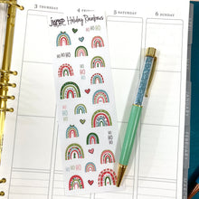 Load image into Gallery viewer, Christmas Holiday stickers Rainbow &amp; Mistletoe         (S-109-1  S-109-2)