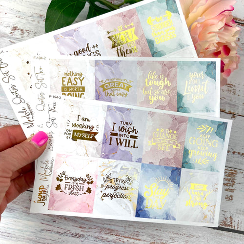 Foil - Quotes Inspirational Marble Collection   (F-194+)