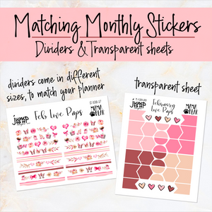 February Love Pups Matching Dividers & Transparent sheets      (S108-17+  T120-20)
