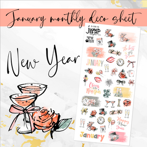 Holiday stickers w/ Icons planner calendar (S-115-2) – Jump To It Designs