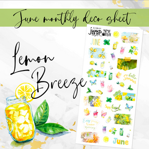 June Lemon Breeze Deco sheet - planner stickers          (S-109-31)