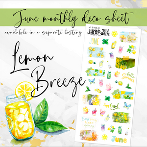 June Lemon Breeze monthly - Hobonichi Weeks personal planner