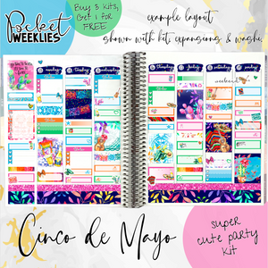 Cinco de Mayo - POCKET Mini Weekly Kit Planner stickers