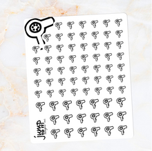Load image into Gallery viewer, Foil - Icon HAIR DRYER stickers    (F-150-17)