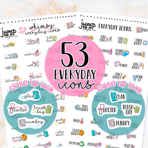 Everyday Icons stickers - chores functional             (S111-1 & S111-2)