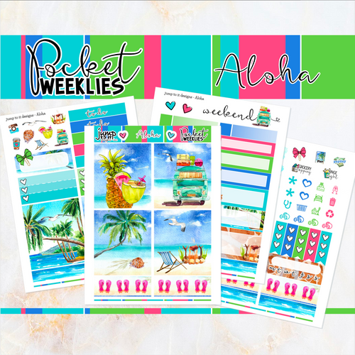 Aloha - POCKET Mini Weekly Kit Planner stickers