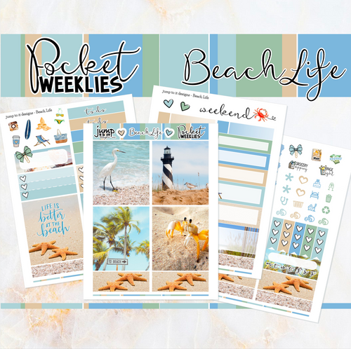 Beach Life - POCKET Mini Weekly Kit Planner stickers