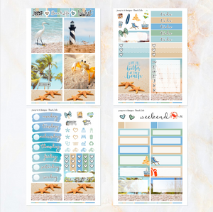 Beach Life - POCKET Mini Weekly Kit Planner stickers