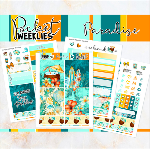 Paradise - POCKET Mini Weekly Kit Planner stickers