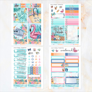 Poolside Party - POCKET Mini Weekly Kit Planner stickers