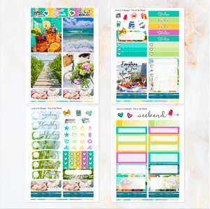 Day at the Beach - POCKET Mini Weekly Kit Planner stickers