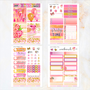 Party Time! - POCKET Mini Weekly Kit Planner stickers