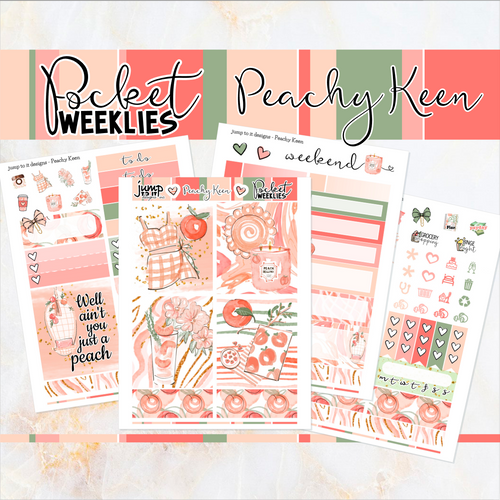 Peachy Keen - POCKET Mini Weekly Kit Planner stickers
