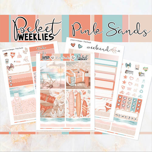 Pink Sands - POCKET Mini Weekly Kit Planner stickers
