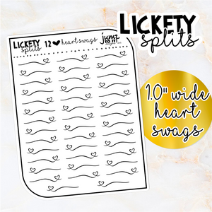Foil - Lickety Splits - 1" HEART SWAGS   (F-163-12)