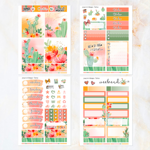 Cactus Blooms - POCKET Mini Weekly Kit Planner stickers