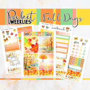 Fall Days - POCKET Mini Weekly Kit Planner stickers