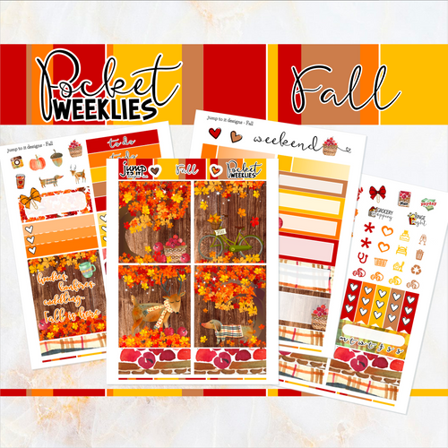 Fall - POCKET Mini Weekly Kit Planner stickers