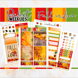 Fall in Love - POCKET Mini Weekly Kit Planner stickers