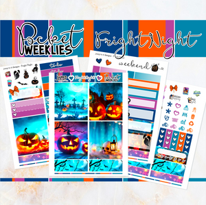 Fright Night Halloween - POCKET Mini Weekly Kit Planner stickers