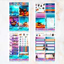 Load image into Gallery viewer, Fright Night Halloween - POCKET Mini Weekly Kit Planner stickers