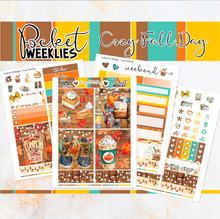 Load image into Gallery viewer, Cozy Fall Day - POCKET Mini Weekly Kit Planner stickers