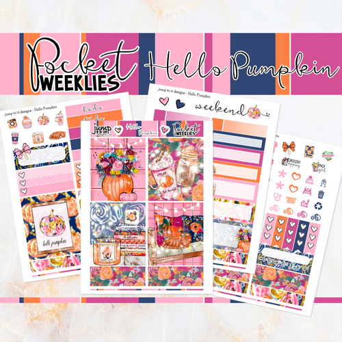 Hello Pumpkin - POCKET Mini Weekly Kit Planner stickers