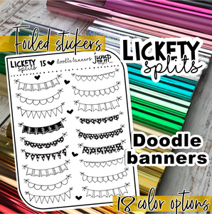 Foil - Lickety Splits - DOODLE BANNERS   (F-163-15)