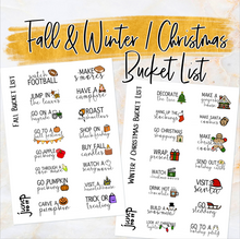 Load image into Gallery viewer, Fall &amp; Winter/Christmas Bucket List - planner stickers              (S-106-2 S-106-7)