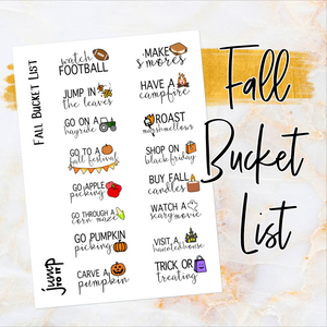 Fall & Winter/Christmas Bucket List - planner stickers              (S-106-2 S-106-7)