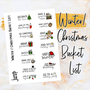 Fall & Winter/Christmas Bucket List - planner stickers (S-106-2 S-106- –  Jump To It Designs