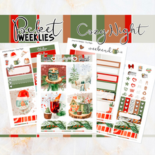 Load image into Gallery viewer, Cozy Night Christmas - POCKET Mini Weekly Kit Planner stickers