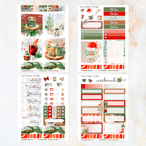 Cozy Night Christmas - POCKET Mini Weekly Kit Planner stickers