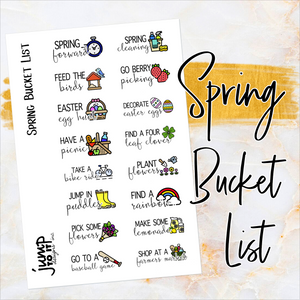 Spring Bucket List - planner stickers              (S-106-3)