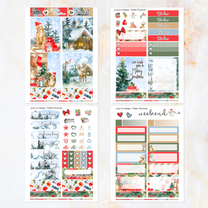 Golden Christmas - POCKET Mini Weekly Kit Planner stickers